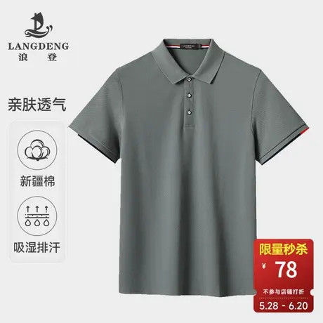 男士翻领短袖T恤浪登夏季凉感透气简约商务休闲百搭Polo衫男图片