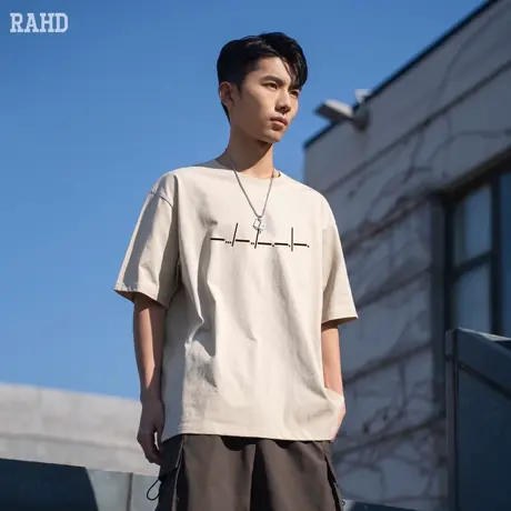Radiohead短袖t恤男款2024夏季新款休闲纯棉上衣简约印花设计感潮商品大图