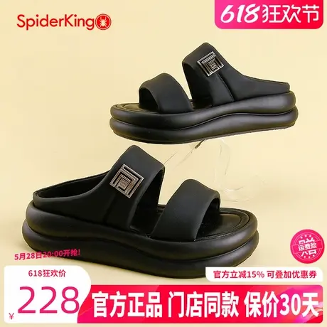 蜘蛛王女鞋2025夏季新款时尚休闲凉拖鞋舒适百搭厚底一字拖女凉鞋商品大图