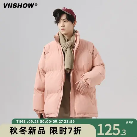 VIISHOW潮牌加厚面包服冬季宽松衣服美式棉服男保暖男生痞帅棉衣商品大图