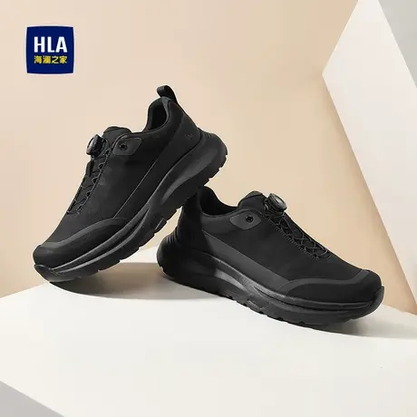 HLA/海澜之家男鞋新款夏季潮酷时尚百搭运动厚底休闲鞋螺旋免系带商品大图