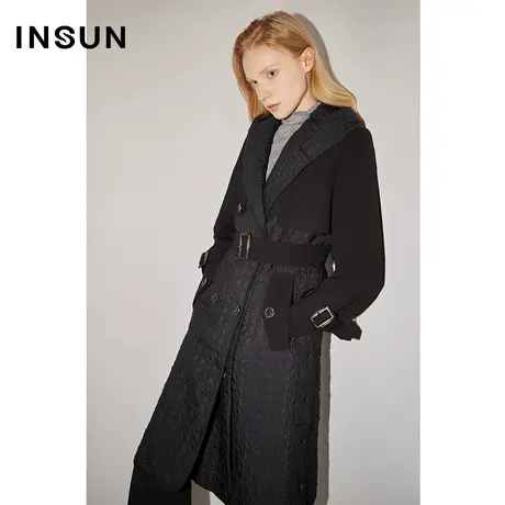 【百亿补贴官方直播】恩裳COVER冬季大身绗棉设计风衣外套女图片