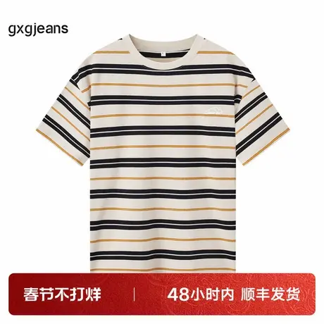 gxg jeans男装夏季新款时尚潮流圆领短袖T恤图片