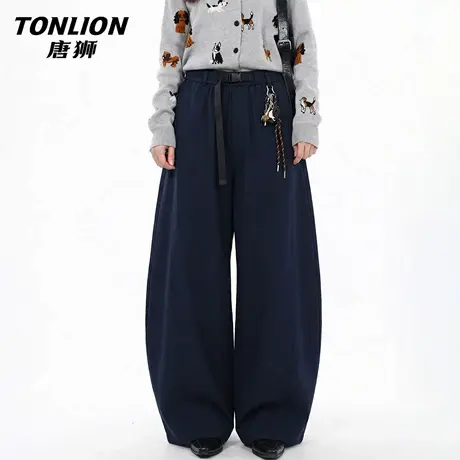 唐狮官方宽松工装裤女2026新款春季香蕉裤显瘦弯刀裤美式休闲裤VC图片