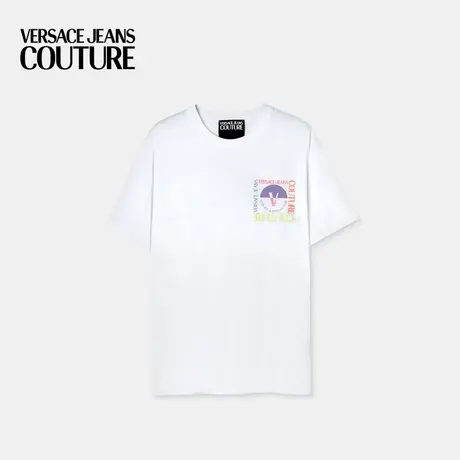 【限时优惠】VERSACE JEANS COUTURE 男士字母短袖宽松棉质T恤商品大图