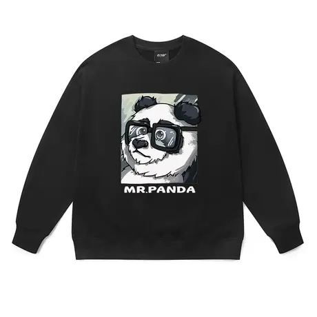 panda熊猫卫衣男国潮设计感潮牌洋气大码宽松oversize情侣外套冬商品大图