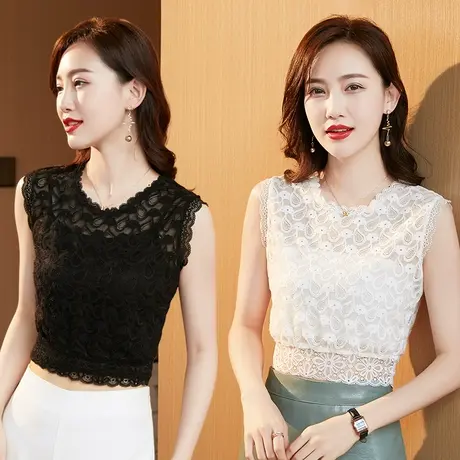 高端蕾丝打底衫女春秋2022新款洋气毛衣内搭小衫薄款透明圆领上衣图片
