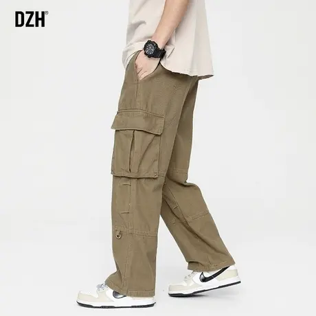 男士美式直筒工装裤潮牌男秋季宽松休闲裤子显瘦直筒裤垂感伐木裤商品大图