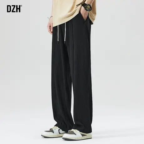 男生弹力运动裤男春秋直筒潮牌垂感裤子男款美式高街2024新款长裤图片