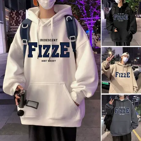 高街潮牌美式重磅卫衣男秋冬季2023新款宽松帽衫加绒外套连帽上衣商品大图