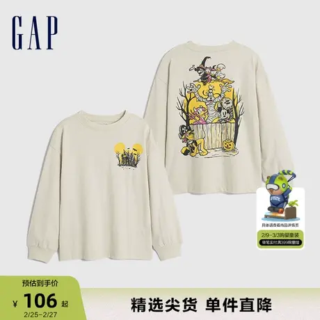 【迪士尼联名】Gap男幼童春秋万圣节T恤儿童装洋气长袖T恤774140商品大图