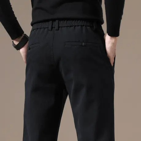 休闲西装裤秋冬季商务正装直筒宽松中年爸爸男装裤子男士西服西裤图片