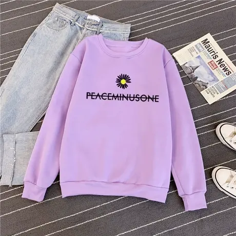 2023新款cec卫衣女冬季加绒加厚宽松韩版套头慵懒bf风长袖上衣潮图片