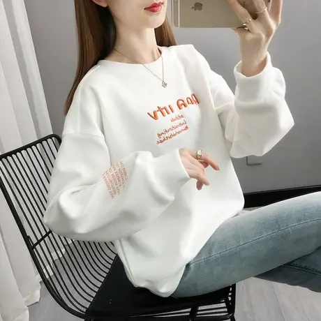 卫衣女秋冬季韩版宽松设计感小众ins加绒加厚小个子上衣服外套潮图片