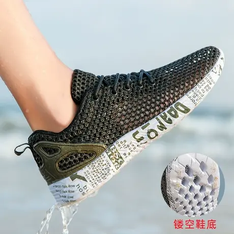 雨鞋男款夏季时尚钓鱼水鞋速干防滑耐磨户外溯溪涉水鞋夏天防水鞋商品大图