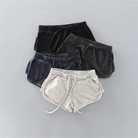 2023夏季外贸AA显瘦棉毛圈居家休闲运动短裤跑步热裤女大码裤子潮商品大图