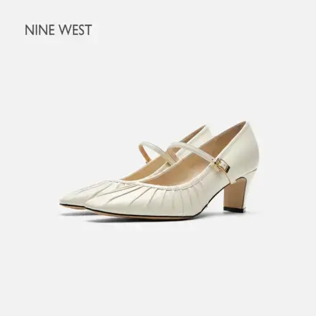 【商场同款】Nine West/玖熙法式玛丽珍鞋女2025夏新款气质高跟鞋图片