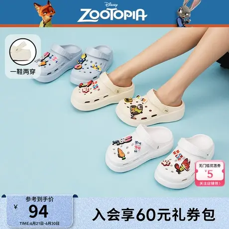【疯狂动物城】热风外穿洞洞鞋女2025夏季新款两穿凉鞋百搭凉拖鞋商品大图