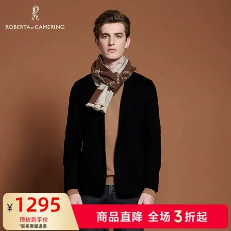 ROBERTA诺贝达秋季新品男装长袖针织开衫商务外套图片