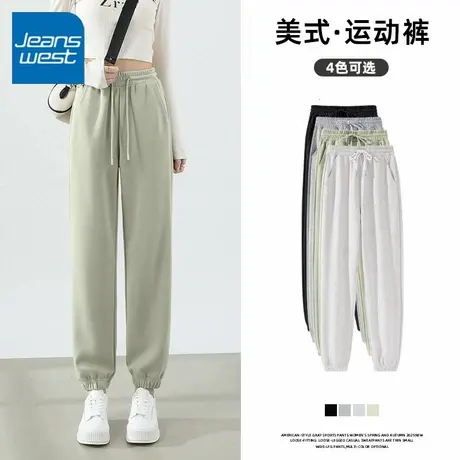 KV真维斯收脚裤女2025新款爆款美式潮流宽松直筒学院风百搭休闲裤商品大图