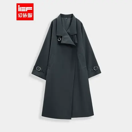 IEF/爱依服2025秋季新款法式成熟优雅气质宽松百搭通勤风衣长外套图片