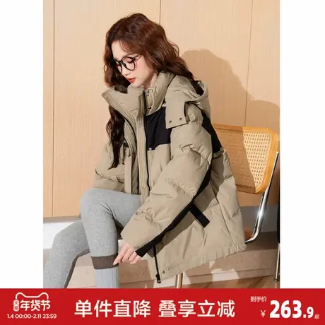 唐狮2026新款羽绒服女冬短款时尚冬装外套加厚高级感炸街面包服图片