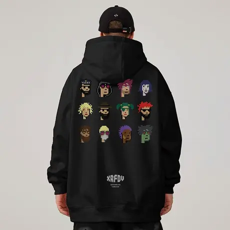 重磅卫衣大码男装秋冬款连帽加绒加厚胖子国潮外套男潮牌宽松男生商品大图