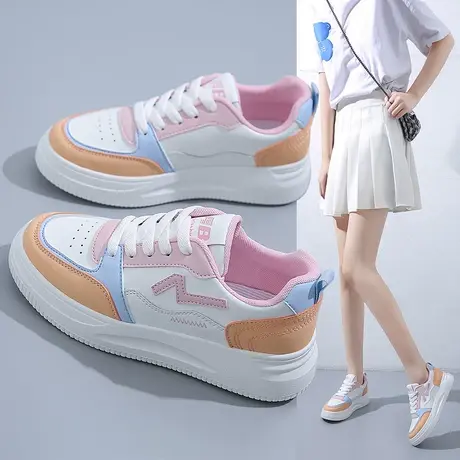 女鞋2023年夏季新款大童小白鞋少女孩初中学生运动休闲板鞋女秋季商品大图