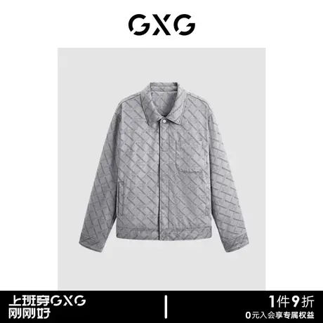 GXG男装 商场同款仿麂皮绒压花翻领夹克 23年冬季新品GEX12129244图片