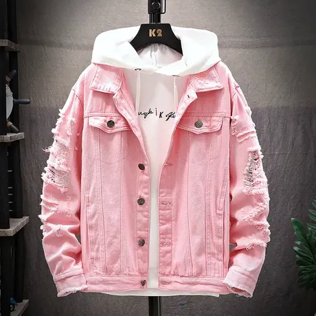 2023春秋季新款男士韩版休闲牛仔夹克潮流ins男装上衣服潮牌外套商品大图