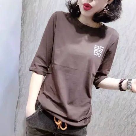 清仓 长袖T恤女2020秋冬韩版宽松 配饰区拔丝奶皮粉丝效商品大图