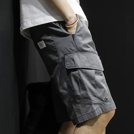 休闲工装短裤男夏季冰丝薄款宽松大码男士五分裤中裤2024新款裤子商品大图