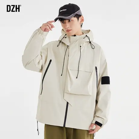 男士机能冲锋衣外套男春秋潮高级感2023年新款工装夹克户外登山服商品大图