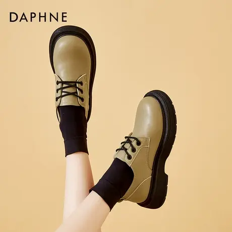 Daphne/达芙妮秋季时尚舒适百搭单鞋新款小皮鞋软底通勤百搭女鞋图片