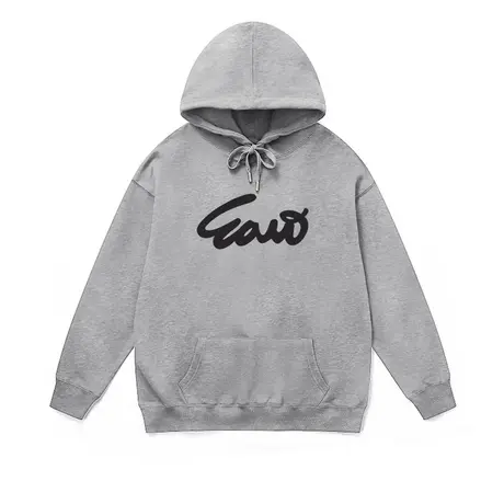 ins韩系潮牌灰色连帽卫衣oversize外套美式小众情侣百搭加厚帽衫商品大图