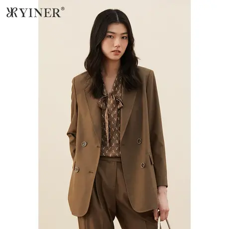 YINER音儿女装2021秋季时尚通勤小西装短外套商品大图