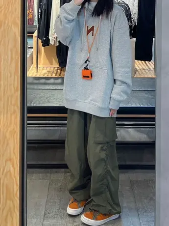 连帽卫衣女秋冬oversize潮牌外套春秋宽松美式复古港味chic上衣服图片