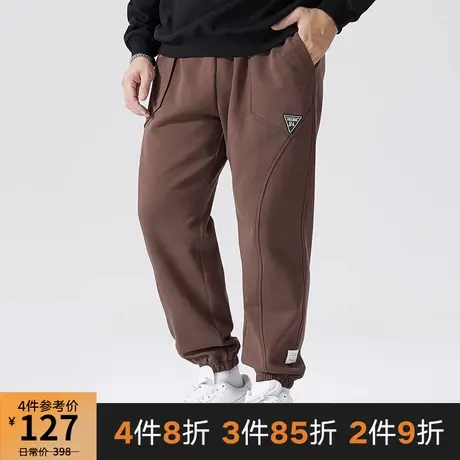 GxxH潮牌大码男装2023秋冬季复古潮流运动裤百搭束脚宽松休闲裤商品大图