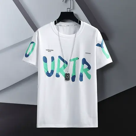 初中学生潮牌短袖t恤12夏装13男孩圆领半袖套装青少年大童16休闲图片