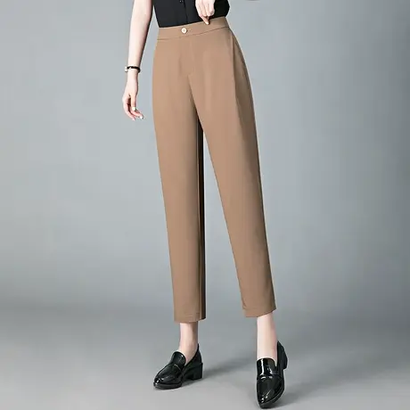 高腰哈伦裤女夏薄款2023年小个子宽松九分西装裤显瘦百搭老爹裤子商品大图