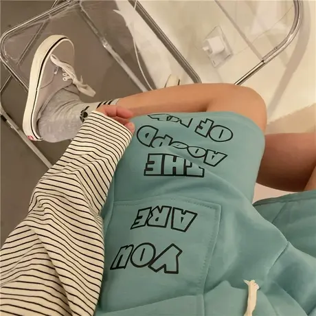 港风ins潮新款韩版夏装百搭宽松bf运动休闲短裤女松紧腰ulzzang图片