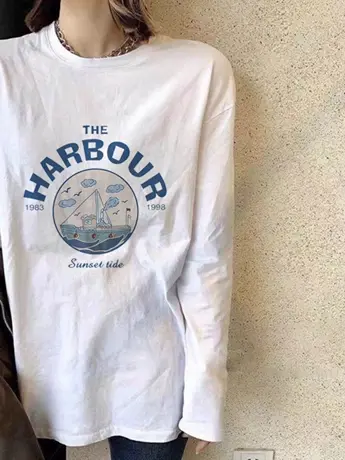 白色内搭打底衫长袖t恤2023新款欧货大版洋气女装秋冬季加绒上衣商品大图