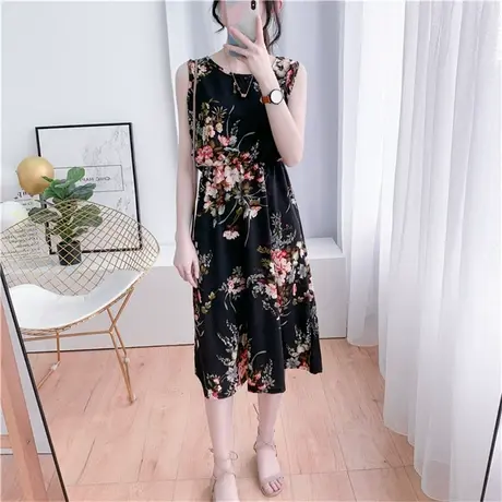 夏季2023新款海边度假气质碎花连衣裙子茶歇法式沙滩长裙女后妈裙图片