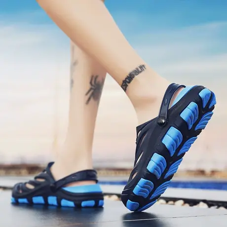 雨鞋男款夏季时尚钓鱼水鞋户外溯溪涉水鞋工地胶鞋男士凉鞋防水鞋商品大图