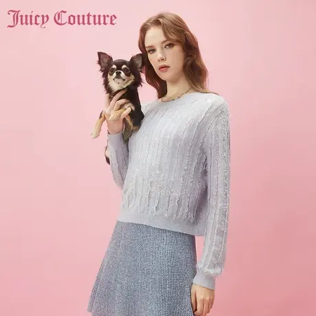 Juicy Couture橘滋春夏新款针织衫长袖圆领针织衫温柔甜美风女商品大图