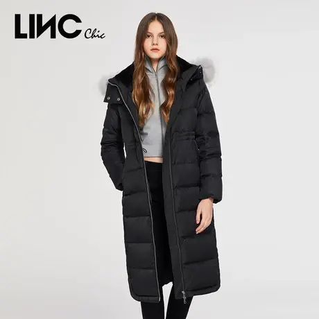LINC金羽杰2020年冬新款都市女性文艺大衣感羽绒服女2088502商品大图
