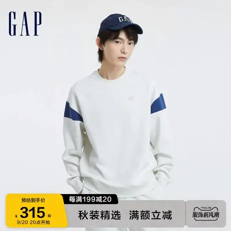 Gap男装秋季2023新款空气三明治LOGO运动卫衣760385休闲上衣图片