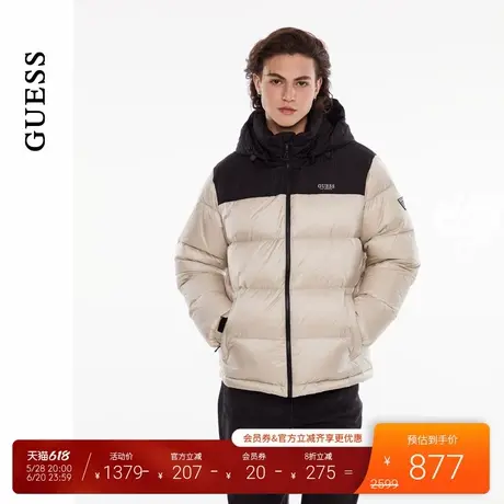 GUESS 男女同款空气感面包连帽羽绒服-X4PN08W55RB图片