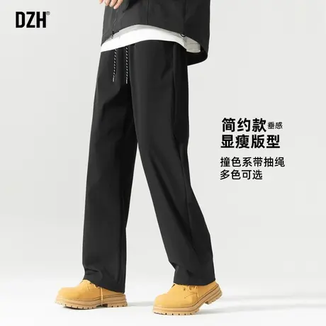 男士显瘦裤子男款春季美式高街2025新款休闲裤垂感宽松长裤运动裤商品大图