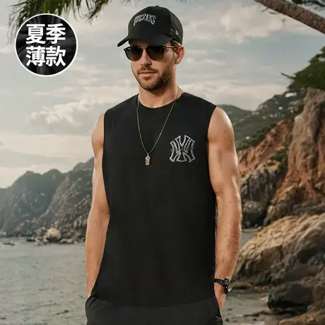 胖子男生背心篮球健身加肥加大码运动冰丝薄款打底无袖t恤夏季男图片